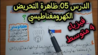 ظاهرة التحريض الكهرومغناطيسي السنة 4 متوسط 