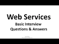 Web Services - Basic Interview Questions Answers Java Inspires