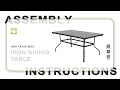 Nuu Garden TA103 Outdoor Iron Dining Table ASSEMBLY INSTRUCTIONS