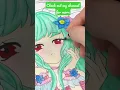 Drawing Cute Anime Princess in Adult coloring book