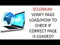 Selenium - how to verify if correct page is loaded or not