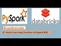How to use map function in PySpark RDD Databricks Tutorial Data Engineering