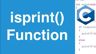 isprint Function C Programming Tutorial