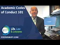 Academic Codes of Conduct 101