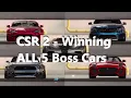 CSR 2 - Winning ALL 5 Boss Cars T1-T5