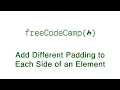 Basic CSS - Add Different Padding to Each Side of an Element