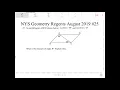 NYS geometry regents August 2019 question 25