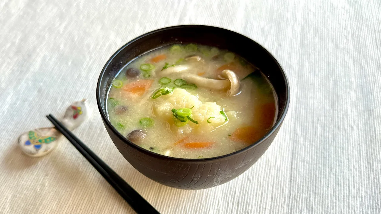Miso Soup with Potato Dumplings (Suiton) - Japanese Cooking 101