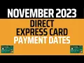 NOVEMBER 2023 DIRECT EXPRESS CARD Deposit Dates - For Social Security SSI SSDI