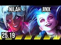 Download Lagu NILAH \u0026 Lulu vs JINX \u0026 Janna (ADC) | Legendary | KR Master | 25.19