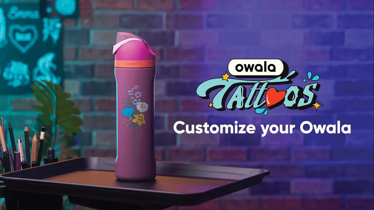 Owala — Owala — Tattoos: Custom Engraving & Printing (YouTube video ad)