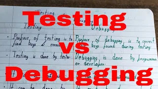 Testing vs Debugging Testing and debugging difference Debugging vs testing debugging and testing