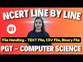 PGT - Computer Science NCERT Line By Line PYTHON