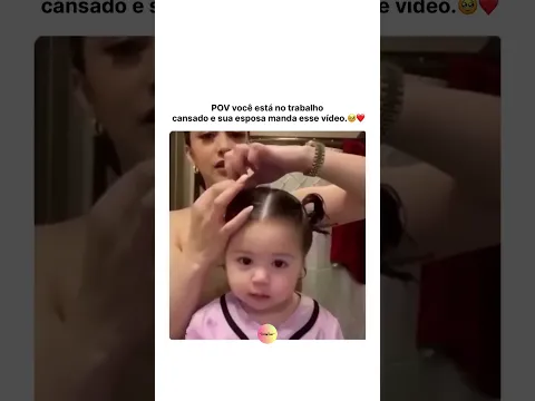 POV você está no trabalho cansado e sua esposa manda esse vídeo.🥹❤️