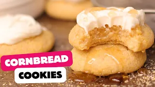 Easy Cornbread Cookies with Whipped Honey Buttercream