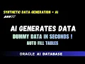 Generate Synthetic Data in Oracle AI Database 26ai Step-by-Step Tutorial for Developers