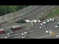 Overturned Tractor Trailer On I-287