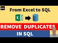 Remove Duplicate values in SQL display unique values using DISTINCT