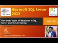 S05 Different types of database - System database master model msdb tempdb and resources User databas