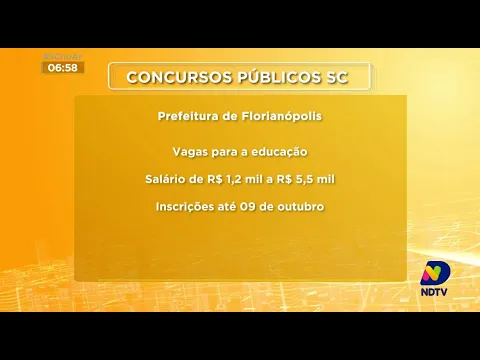 Concurso público: Santa Catarina abre vagas em diversas regiões do Estado