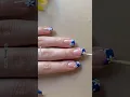 Easy floral french tip nail art design