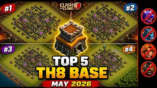TOP 5 Town Hall 8 Bases 2026 Best TH8 Layouts for War Farming Trophy Pushing Clash Of Clans