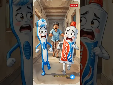🪥 "Colgate और Brush भाग गए! #shorts #halo #cartoon