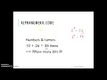 Alphanumeric Code - ASCII Code