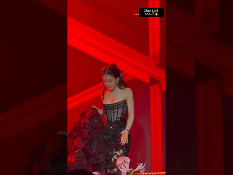She so gorgeous on black dress π₯π€ #zhaolusi #θ΅΅ι²ζ #actress #shorts