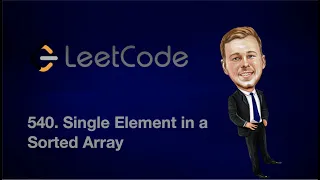 Leetcode 540 Single Element in a Sorted Array Java