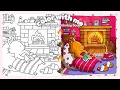 Color With Me Fuzzy Hygge Cozy Fireplace Reading ASMR