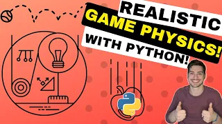 How to Code Realistic Physics in Python Games PyGame Tutorial Gravity Bounce Throw Friction