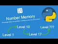 How Well Can A Computer Recognise Numbers - Human Benchmark Number Memory test with Python