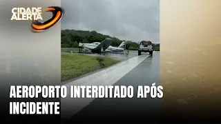 Interdição no Aeroporto de Blumenau após aeronave sair da pista