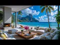 Lagu Positive Jazz \u0026 A Luxurious Beachfront Lounge – Soothing Jazz And Ocean Waves Help Relieve Stress