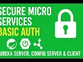 Spring Boot Microservices Security Basic Auth with Eureka Config Server API Gateway
