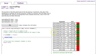 Codingbat - squirrelPlay Java