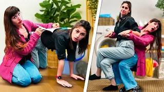 Ayşe dağınıklıktan oturacak yer bulamıyor! Ümit sandalyeye dönüşüyor | Eğlenceli video
