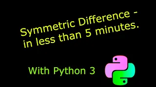 Python 3 - What exactly is Symmetric Difference