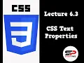Lecture 6 3 CSS Text Properties