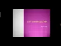 List Manipulation Part-2