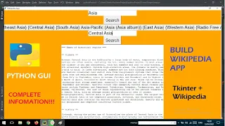 Build wikipedia App python gui