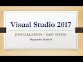 Visual Studio 2017 - Installation Steps