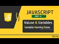 JavaScript Values and Variables Naming Convention Tutorial For Beginners in Hindi Adisma