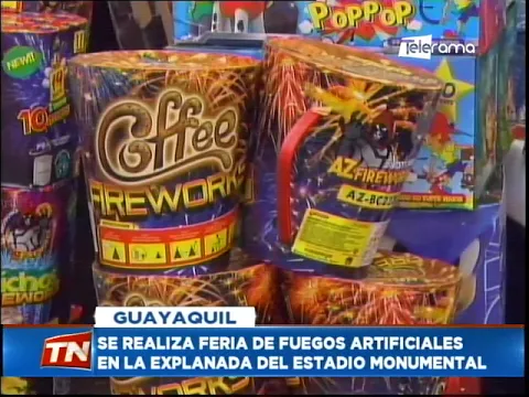 Se realiza feria de fuegos artificiales en la explanada del estadio monumental