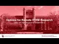 Options for Remote STEM Research 23 Data Sources for STEM Part 3