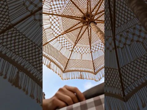 Macramé Umbrellas & Sunshades #macrame #bohodecor