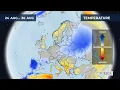 Monthly temperature forecast for Europe 2026