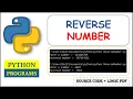 Python Program to Reverse of a Number in Hindi