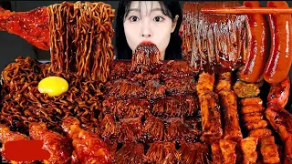 أصوات الأكل الكوري الحار إندومي كوري مقرمش Korean Food Sounds Spicy Korean Noodles 